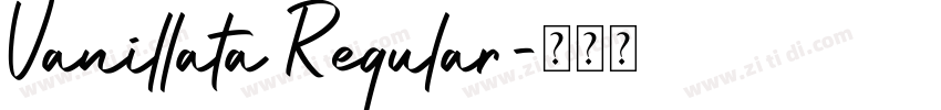 Vanillata Regular字体转换